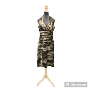 Silver/Gray Halter Special Occasion Dress/JS Collections/SZ 12